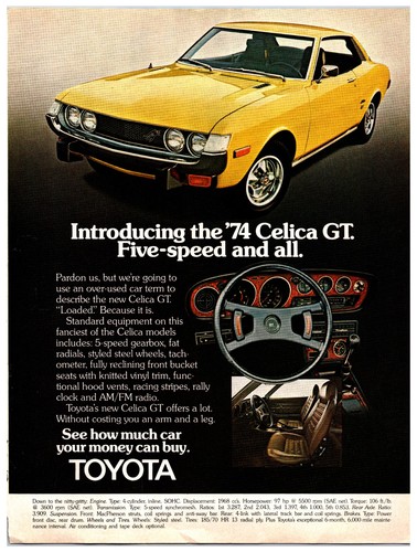 1974 toyota celica car - gt,